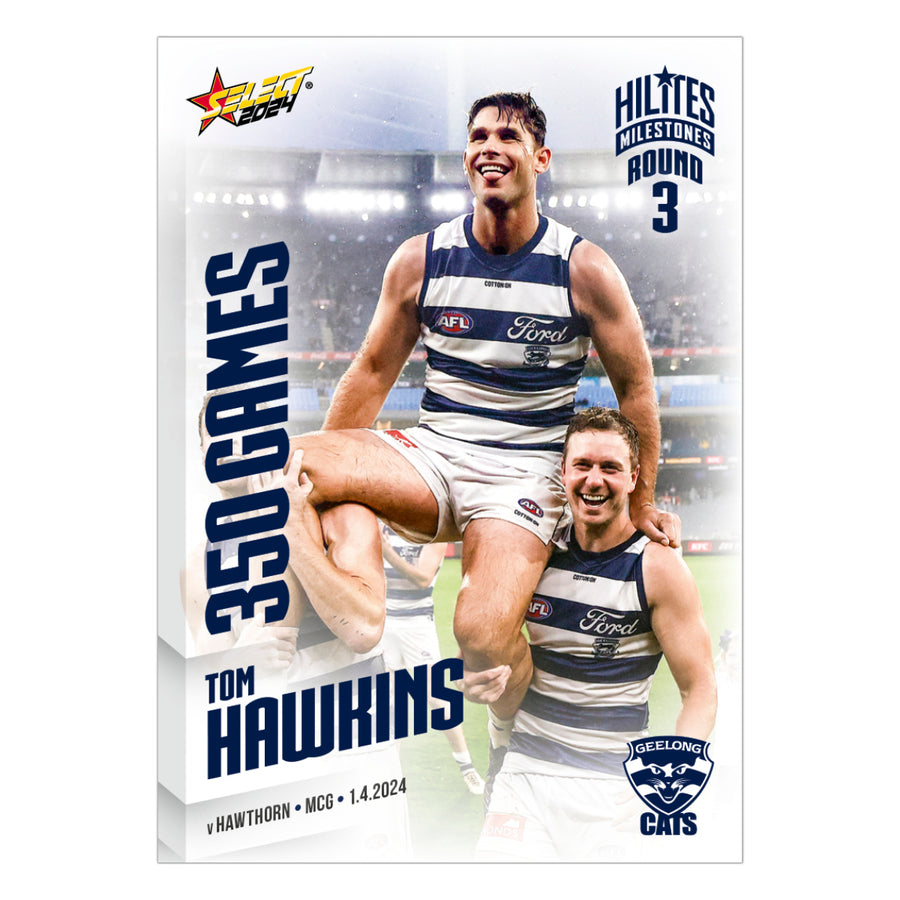 2024 AFL Hilites Milestones - Tom Hawkins - 350 Games