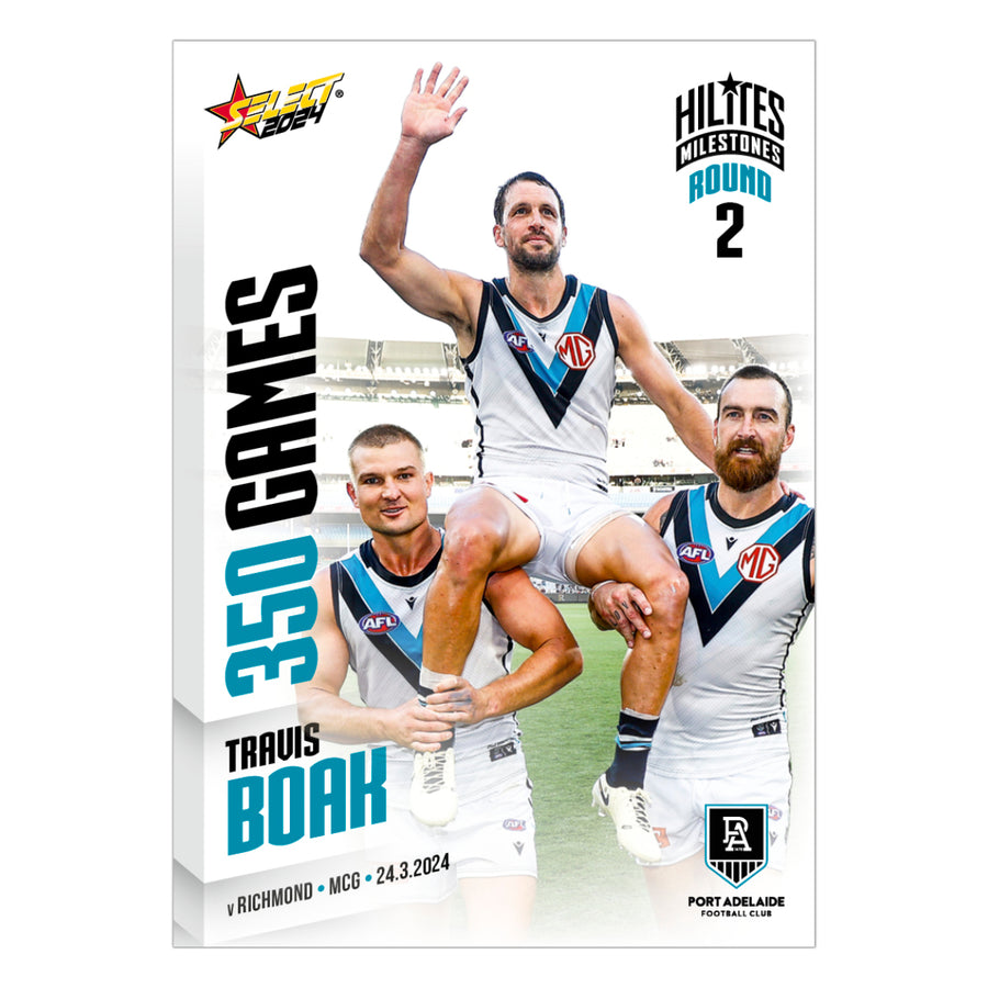 2024 AFL Hilites Milestones - Travis Boak - 350 Games