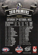 2010 AFL Collingwood Premiers Commemorative Card Set