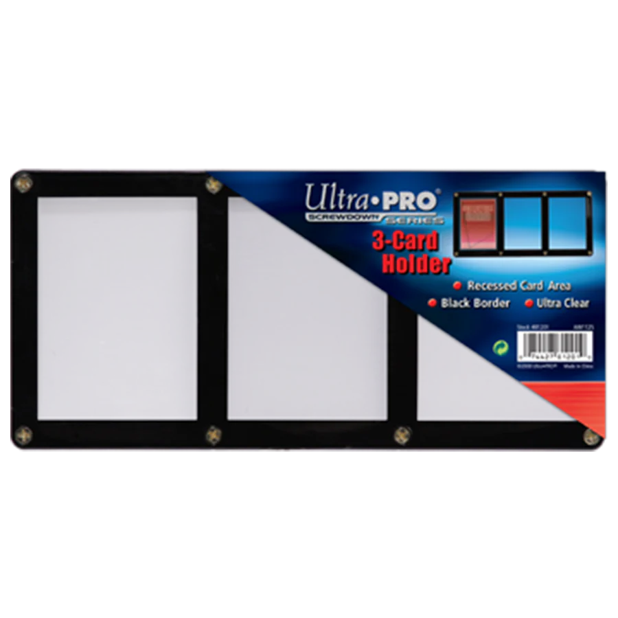 Ultra Pro 3-Card Black Frame Screwdown Holder