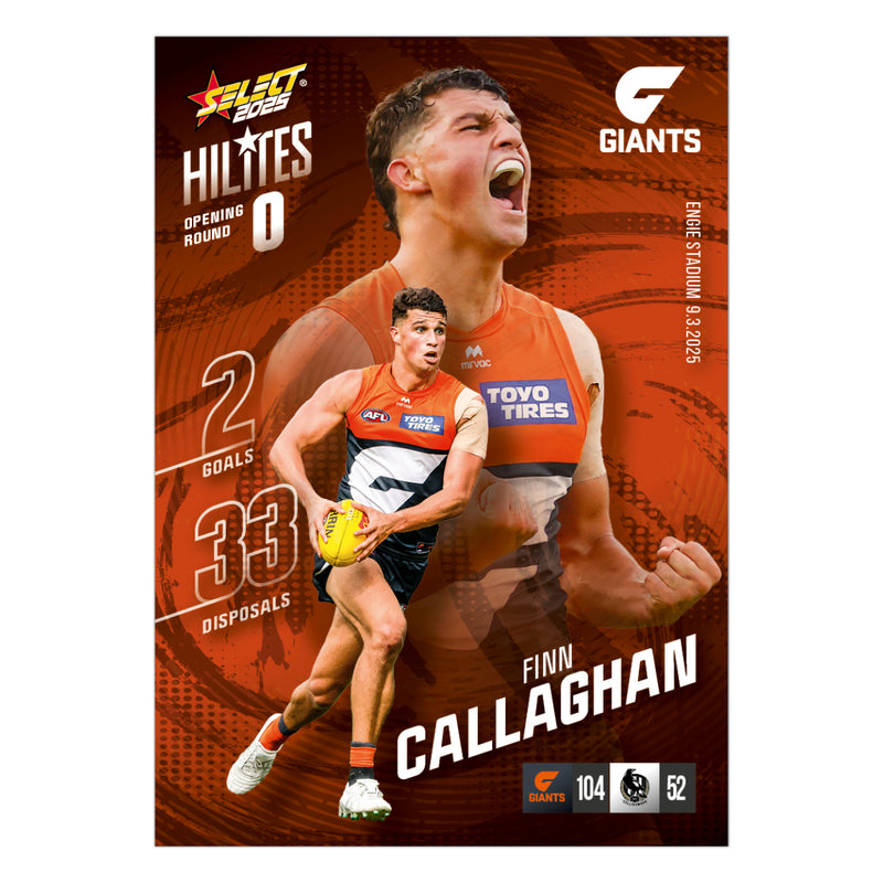 2025 AFL Hilites/Rising Star Cards