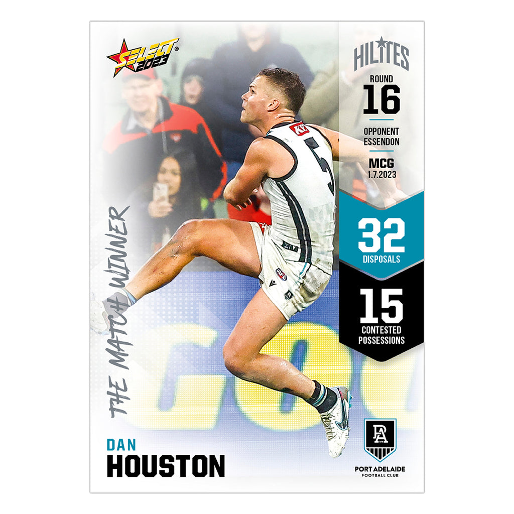 2023 AFL Round 16 Hilites - Dan Houston - Port Adelaide – Select Cards