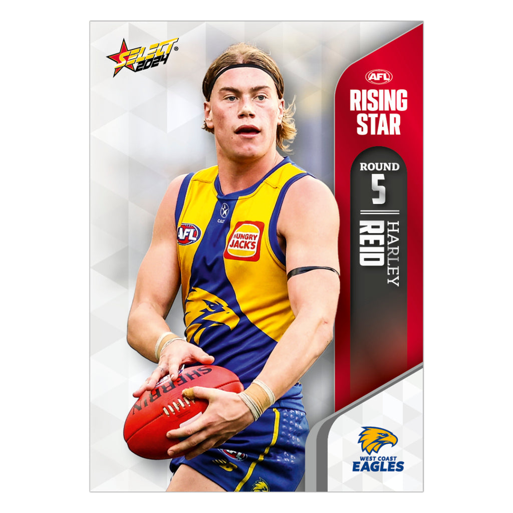 2024 AFL Round 5 Rising Star - Harley Reid- West Coast – Select Cards