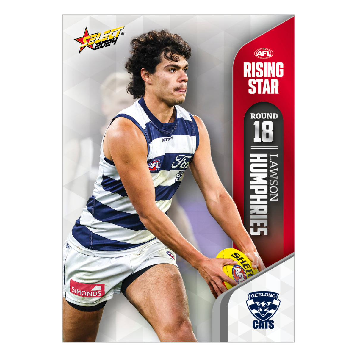 2024 AFL Round 18 Rising Star - Lawson Humphries - Geelong – Select Cards