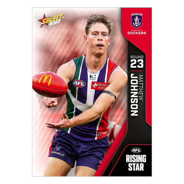 2023 AFL Round 23 Rising Star - Matt Johnson - Fremantle – Select Cards