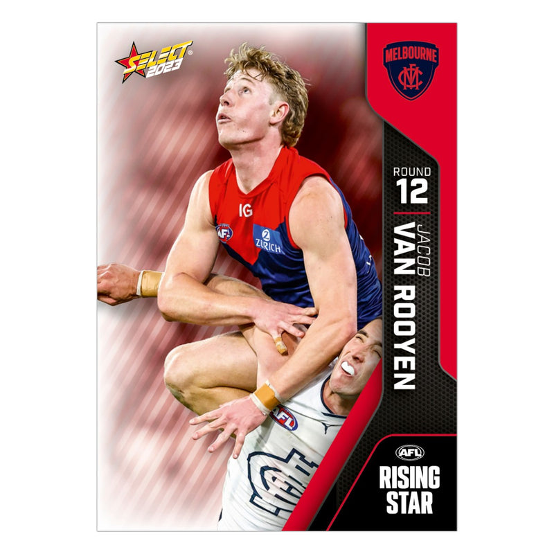 AFL on X: Rooooooooooooo 🦘 Congratulations to @melbournefc's Jacob van  Rooyen who is the round 12 AFL Rising Star nominee.   / X