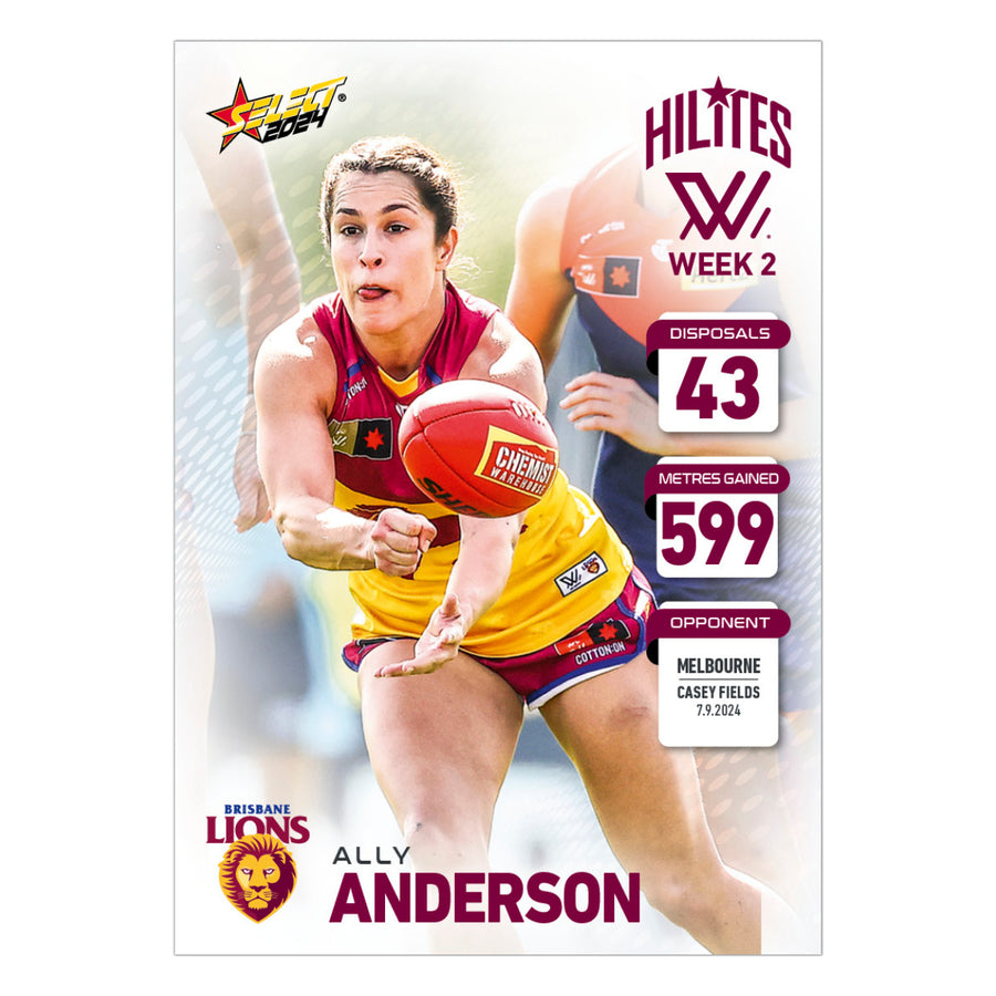 AFLW Season 9 Week 2 Hilites - Ally Anderson - Brisbane