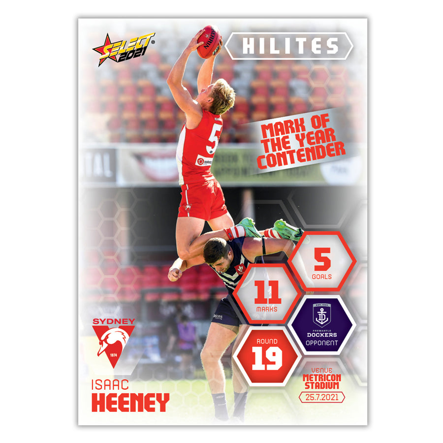 2021 Round 19 Hilites - Isaac Heeney - Sydney Swans