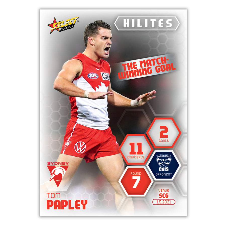 2021 Round 7 Hilites - Tom Papley - Sydney Swans