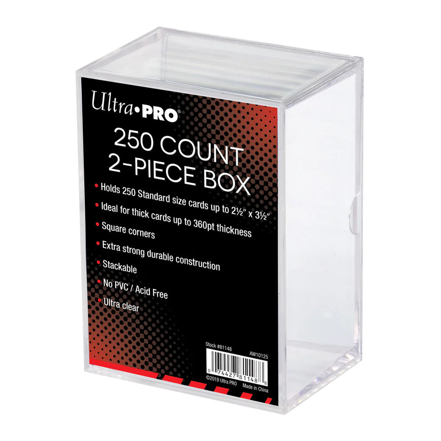 Ultra Pro 2-Piece 250-Count Clear Card Storage Box