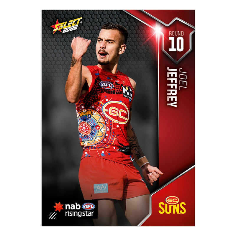 2022 Round 10 Rising Star - Joel Jeffrey - Gold Cast Suns