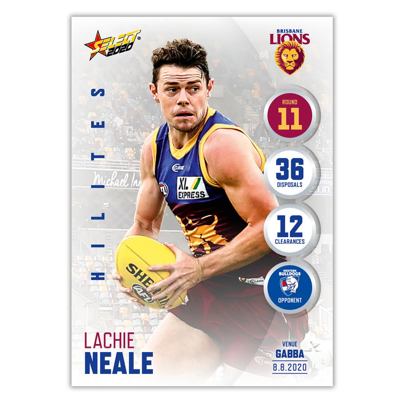 2020 Round 11 Hilite - Lachie Neale - Brisbane