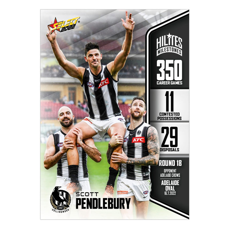 2022 Hilites Milestones - Scott Pendlebury - 350 Games