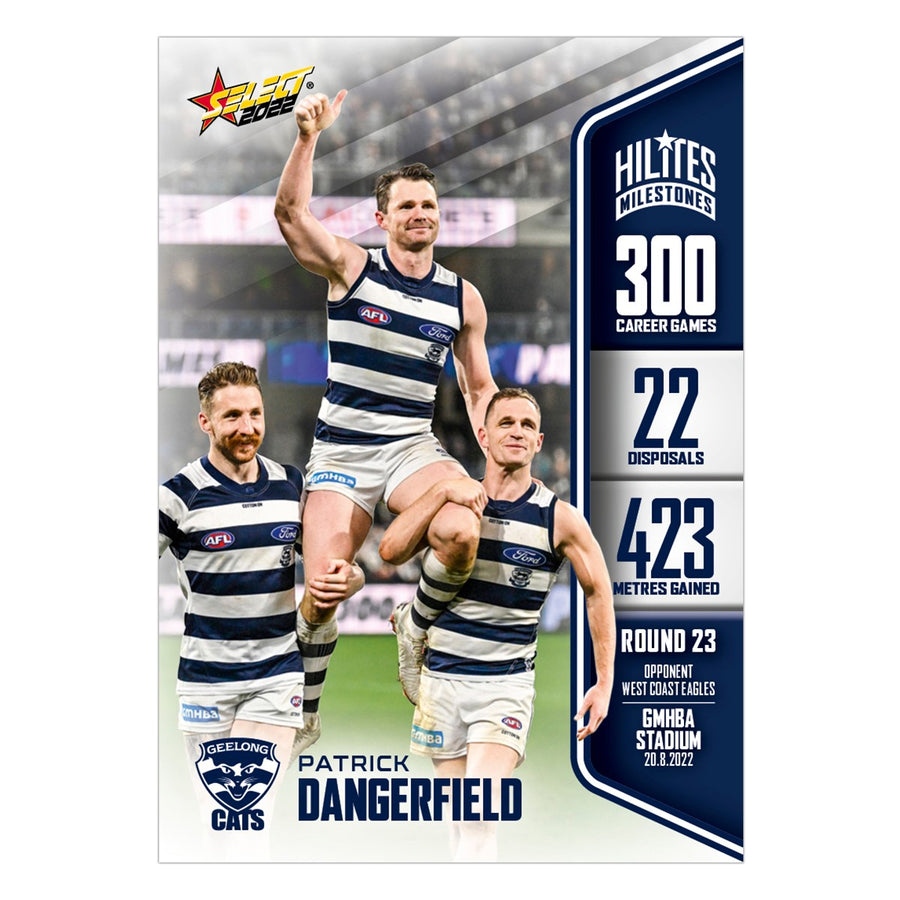 2022 Round 23 Hilites Milestones - Patrick Dangerfield - 300 Games