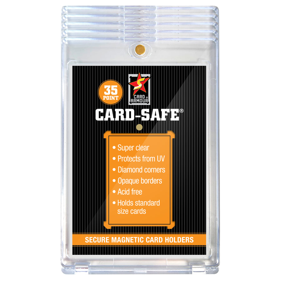5 Pack of Card Armour "Card-Safe" 35pt Magnetic Card Holders